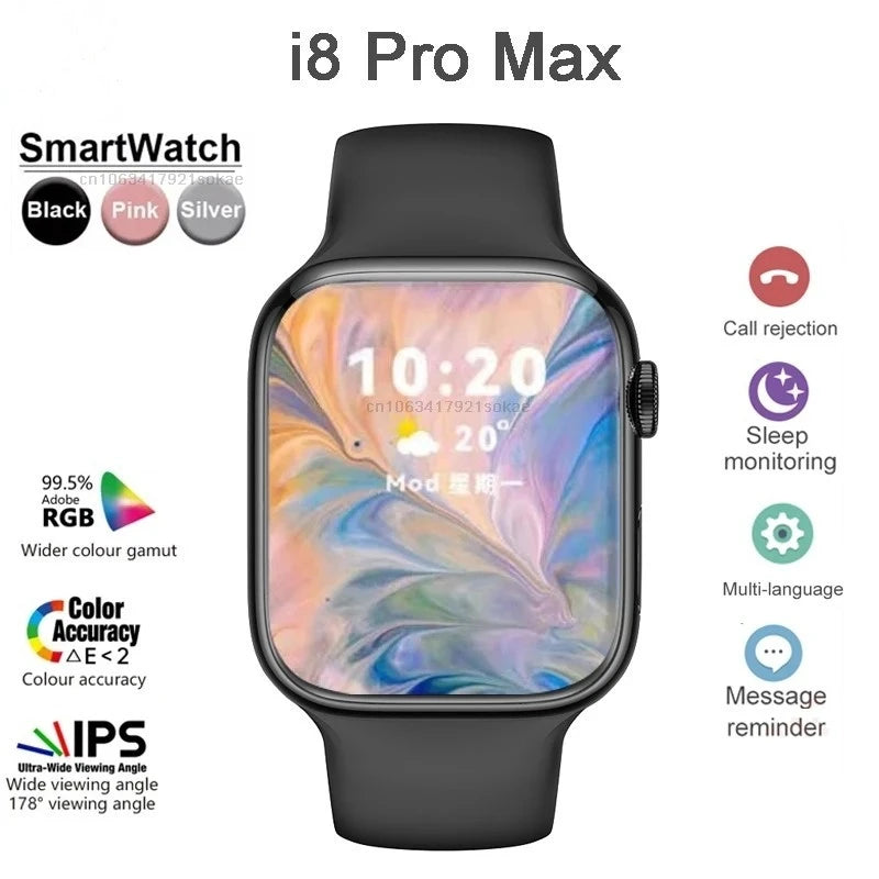 IWO I8 Pro Max Smart Watch Men Series 8 Call Blood Pressure Monitor Women Bluetooth Connected Watch Smartwatch For Apple HUAWEI